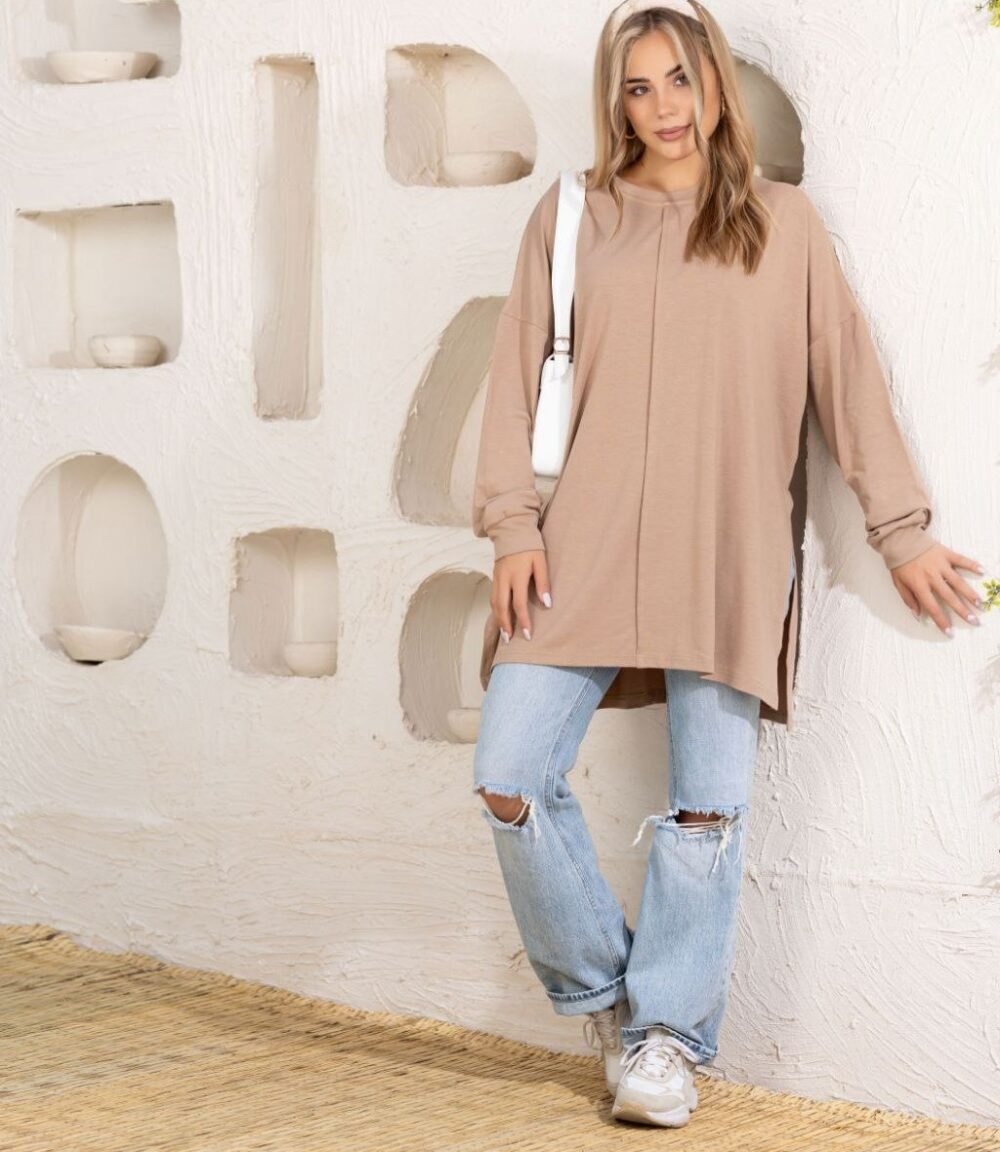 Cotton Basic Long Shirt ( Over Size ) - Image 11