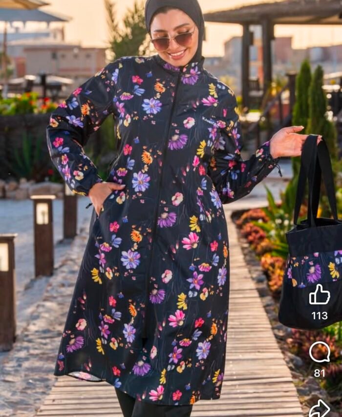 Flowers women swim suit design