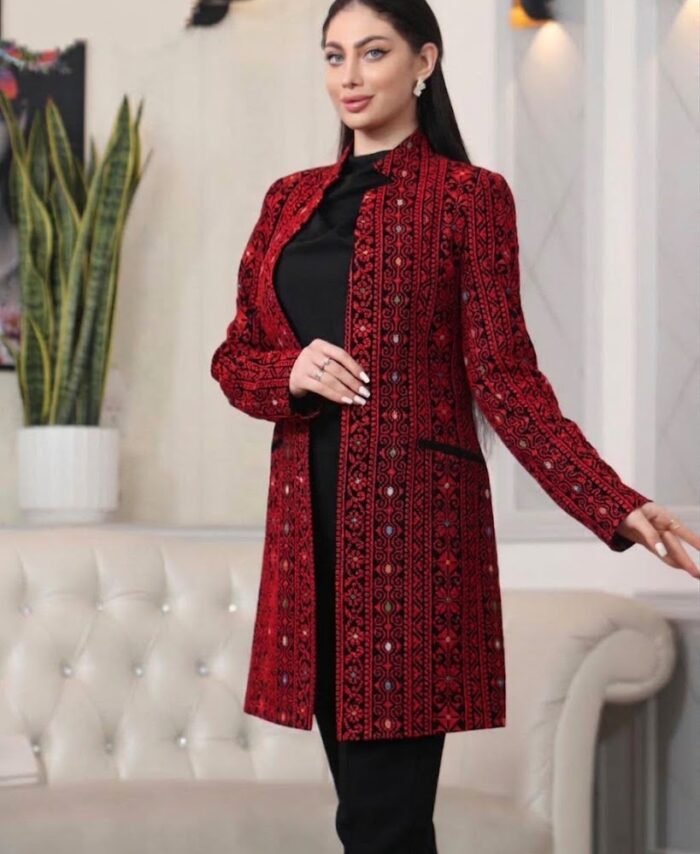 Full Embroidered Palestinian Blazer – Long Style